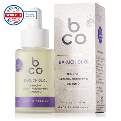 Natürliche Hautpflege - bco Bakuchiol Öl, Vorderseite